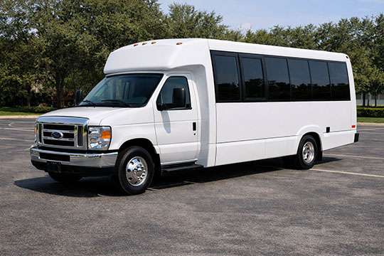 18-passenger minibus available for charter in Pleasanton, CA